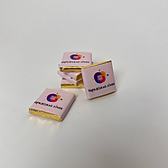 Брендований преміум шоколад молочний 6 г З логотипом для медиків, б'юті-салонів, флористів і кафе 100 шт., фото 5