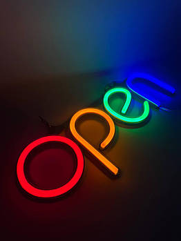 Табло інформаційне світлове електронне Інформаційні таблички open 400 х 130 мм, USB