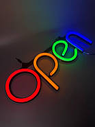 Табло інформаційне світлове електронне Інформаційні таблички open 400 х 130 мм, USB, фото 5