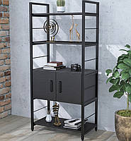 Відкритий стелаж офісний із дверцятами L-155 ТМ Loft Design