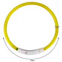 Нашийник з світлодіодною підсвіткою для собак і кішок з USB зарядкою та регульованою довжиною Purlov 24200