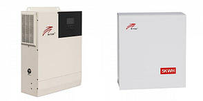 Комплект гібридний сонячний інвертор Ritar 5кВт + батарея 5КВт*г