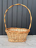 Кошик овальний на підставці з високою ручкою, фото 3