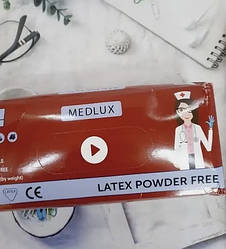 Латексная перчатка Medlux 50 штук М