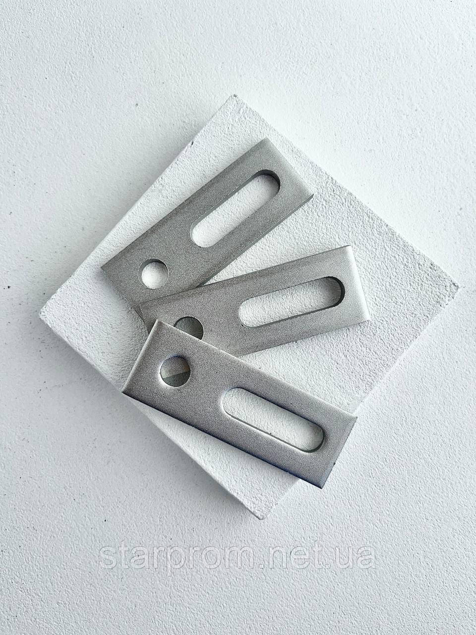 Пластина монтажна перехідна для гвинт-шурупа 82х30х5 мм, нержавіюча сталь А2 - фото 1 - id-p2522071920