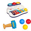 Дитячий розвивальний ксилофон Іграшка музичний інструмент для розвитку слуху Стукалка молоточок з кульками, фото 2