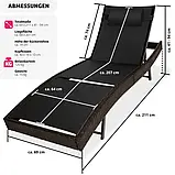 Лежак для басейну Moana, темно-коричневий колір, фото 8