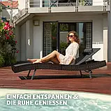 Лежак для басейну Moana, темно-коричневий колір, фото 2