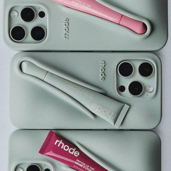 rhode iPhoneケース iPhone16pro リップケース グレー Чехол для телефона - Rhode Lip Case Gray iPhone 16 Pro Max