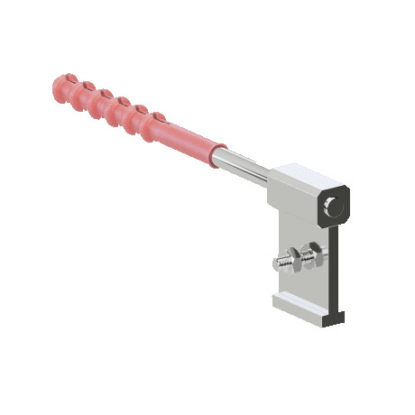 Дюбель для зажиму 100мм до хомута пластикової водостічної системи KROP 130\90мм, фото 1