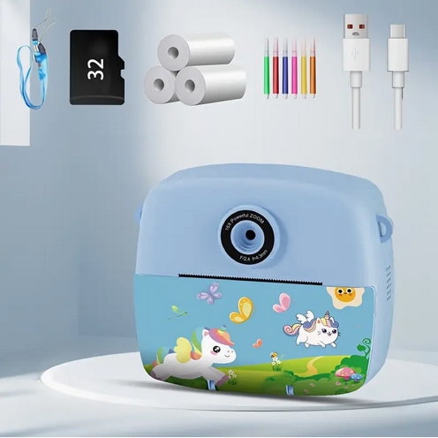 Дитяча цифрова камера з моментального друку фото Poddy pony C10Blue