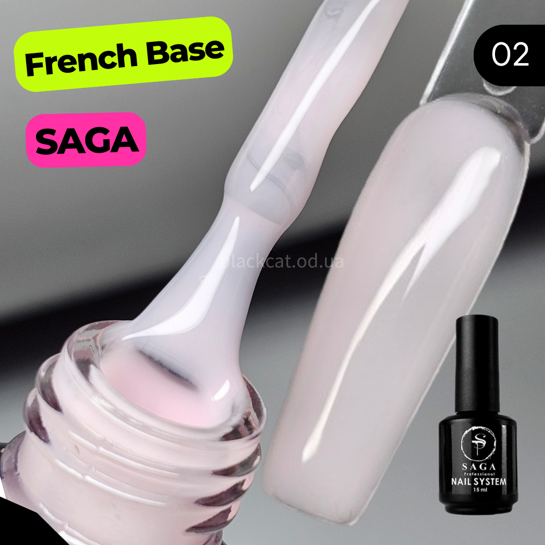 Камуфлююча рожева база Cover Base Elastic Saga Professional 15 ml №02