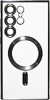 Накладка SA S24 Ultra S928B black WAVE Metal Color Magnetic Ring