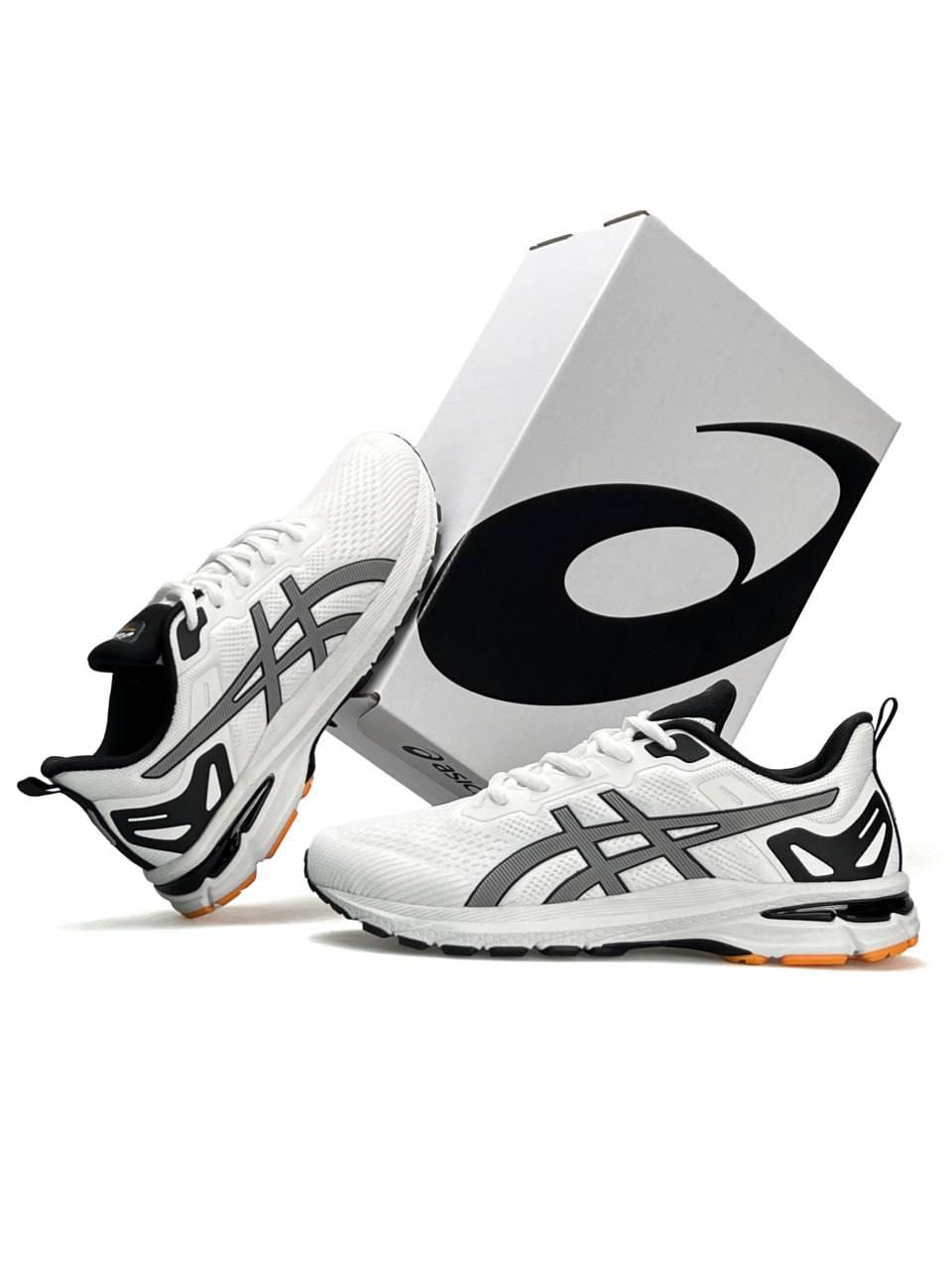 Чоловічі текстильні кросівки ASICS GT-1000 11 White Grey, чоловічі кеди Асікс текстиль білі. Чоловіче взуття
