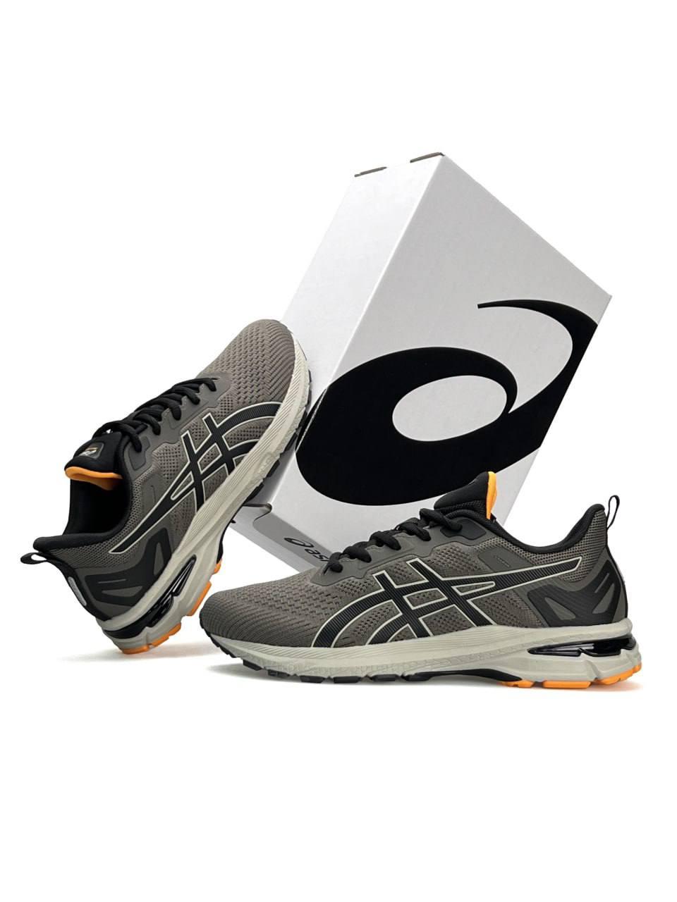 Чоловічі текстильні кросівки ASICS GT-1000 11 Khaki Black, чоловічі кеди Асикс текстиль хакі. Чоловіче взуття