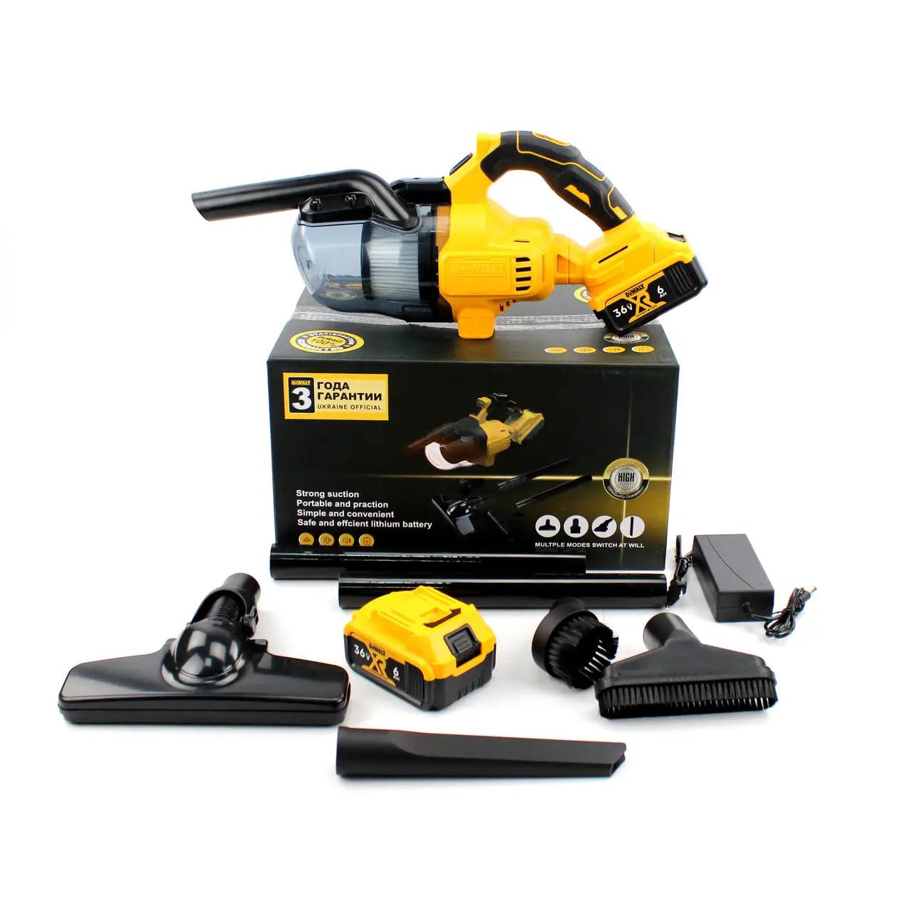 Автомобільний пилосос на акумуляторі DeWalt DCV501LN-XJ (36V, 6AH), бездротовий автопилосос