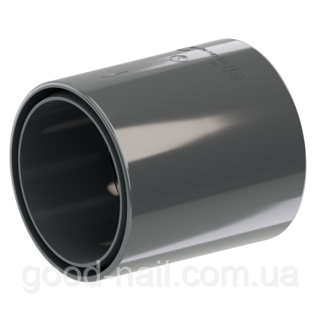 Муфта труби квадратної пластикової водостічної системи KROP 135\80мм, фото 1