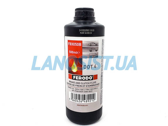 Гальмівна рідина Ferodo DOT-4 0.5л FBX050B, фото 1