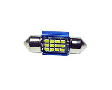 Світлодіодна LED лампа T11 (С5W) 31мм 12LED 12-24V з обманкою Canbus