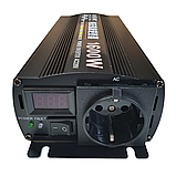 Інвертор із чистою синусоїдою 1600W (800W) перетворювач напруги з 12В на 220В (50 Гц), Black, фото 4