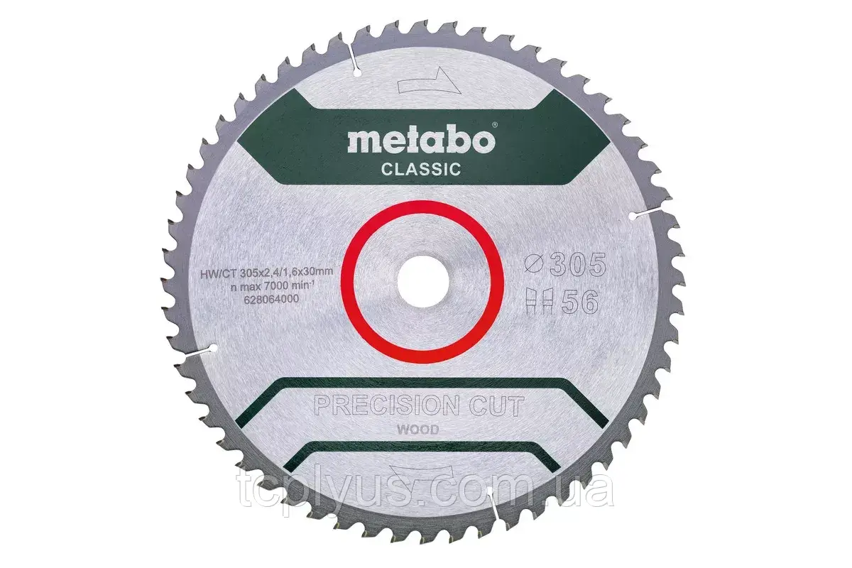 Пильное полотно Metabo «Precision Cut Wood — Classic» 305x30, Z56 WZ 5° neg (628064000)