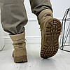 Тактичні демісезонні берці із натуральної шкіри нубук. Колір бежевий. 40-46 розміри, фото 3