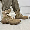 Тактичні демісезонні берці із натуральної шкіри нубук. Колір бежевий. 40-46 розміри, фото 4