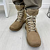 Тактичні демісезонні берці із натуральної шкіри нубук. Колір бежевий. 40-46 розміри, фото 5
