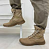 Тактичні демісезонні берці із натуральної шкіри нубук. Колір бежевий. 40-46 розміри, фото 6