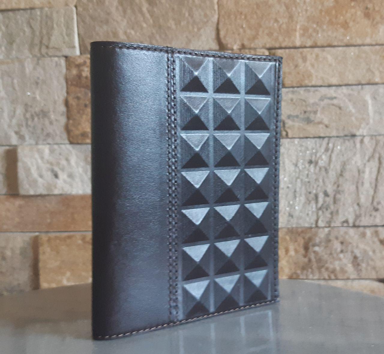 Обкладинка для паспорта "Геометрія" з натуральної шкіри, фото 1
