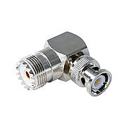Кутовий перехідник BNC Male - UHF Female 90° (SO-239) адаптер для виносних антен, приймачів і передавачів, фото 6