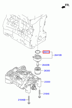 Прокладка маслоохолоджувача K5 Optima Sorento Sportage 264132G000, фото 2
