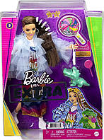 Лялька Barbie Екстра #9 Barbie Extra Doll у довгому райдужному платті