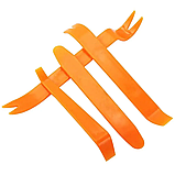 Набір інструментів для ремонту інтер'єру авто "4 в 1". Знімач обшивки, кліпс, модінгів, емблем, фото 6