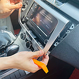 Набір інструментів для ремонту інтер'єру авто "4 в 1". Знімач обшивки, кліпс, модінгів, емблем, фото 2