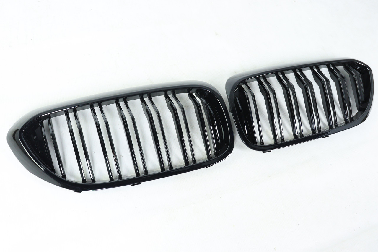 Решітка радіатора (ніздрі), чорний глянець, стиль М-Pak BMW 5 G30 2017-2020, фото 1