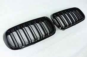 Решітка радіатора, чорний лак, M-Рak (без отв. і подіуму під шильдик) BMW X5 F15/ X6 F16 2013-2018