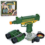 Набір дитячий автомат, бінокль, жетон, наручники JS028, фото 3