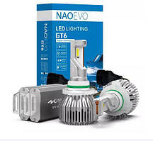 Світлодіодні LED автолампи NaoEvo GT6 Наоево HB3 110W 13200LM 6000K з обманкою (Canbus)