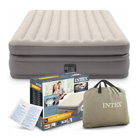 Ліжко Intex 64164 надувне 203 х 152 х 51 см з вбудованим насосом 220В