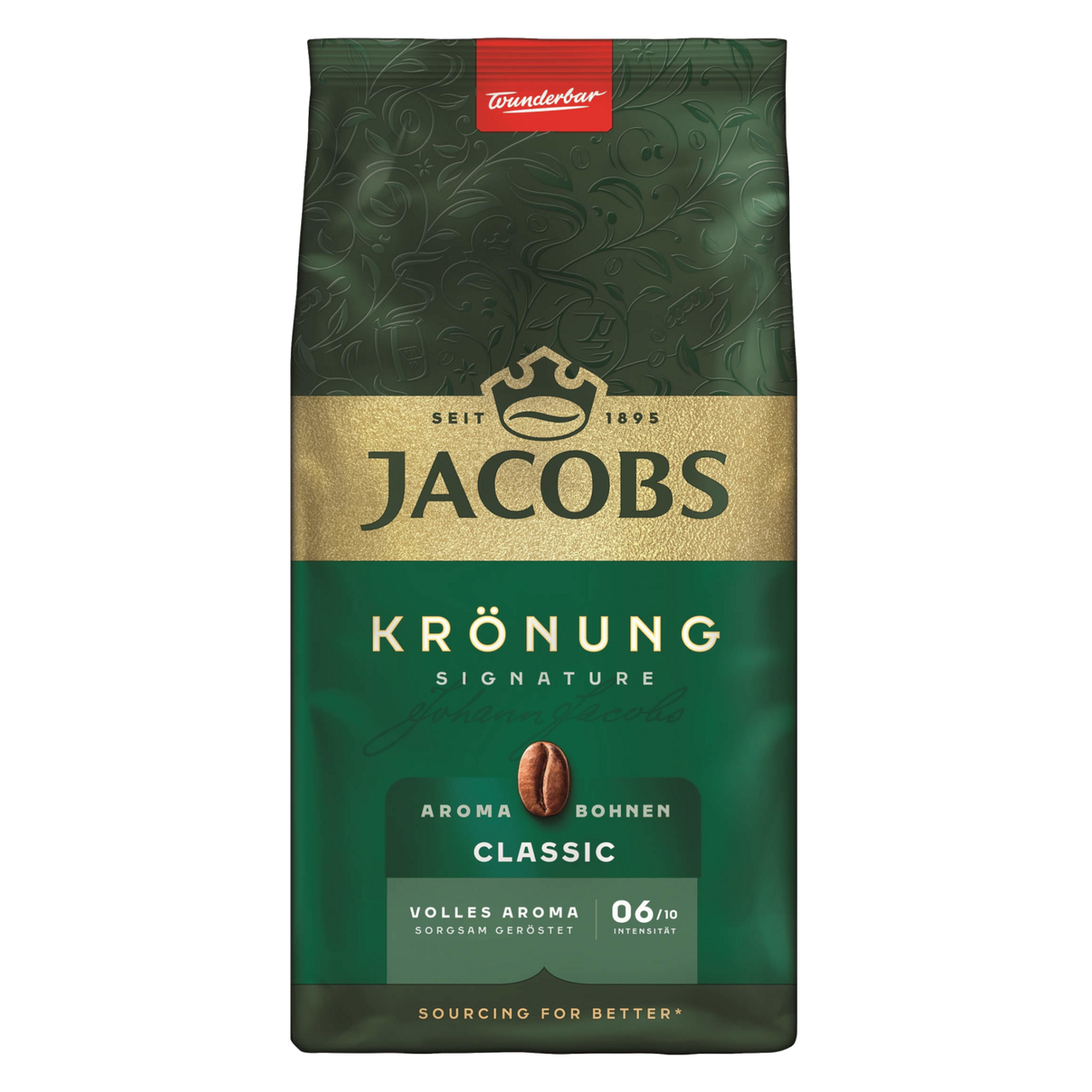 Кава в зернах середнього обсмажування Jacobs Kronung Aroma-Bohnen, 500 г, Голландія