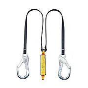 Строп подвійний із стрічки з амортизатором і карабінами 2xAJ590 (1,7 м) CE2032L-F1