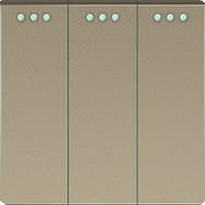 Скляний вимикач 3 клавіши 1DAL | Золото (G86D-PSW3G.GD), фото 3