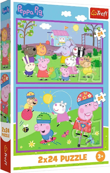 Пазлі Trefl 2х24ел. Веселе поросятко №34435(12), фото 1