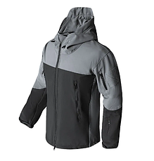 Костюм софтшел Сірий з чорний Soft Shell на флісі L, фото 4