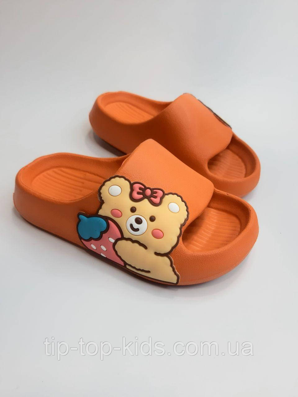 Шльопанці для дівчинки Fangre 126 оранжеві р.24-29, фото 1