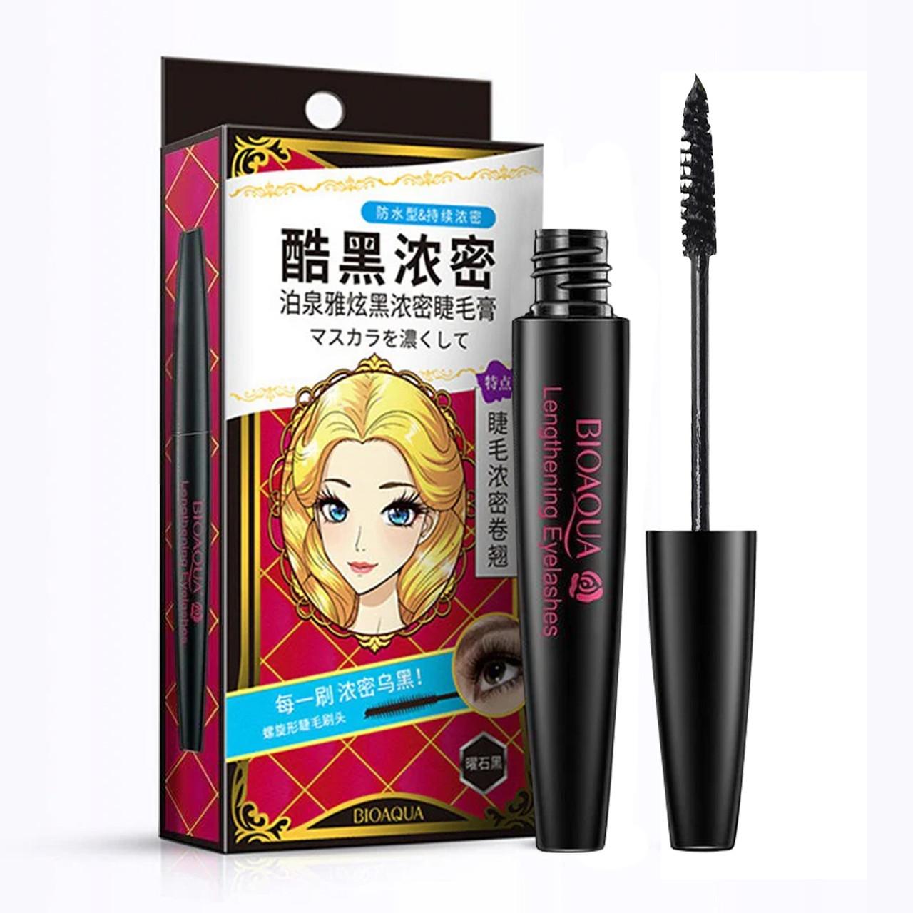 Туш для вій водостійка BIOAQUA подовження та підкручування 8 г
