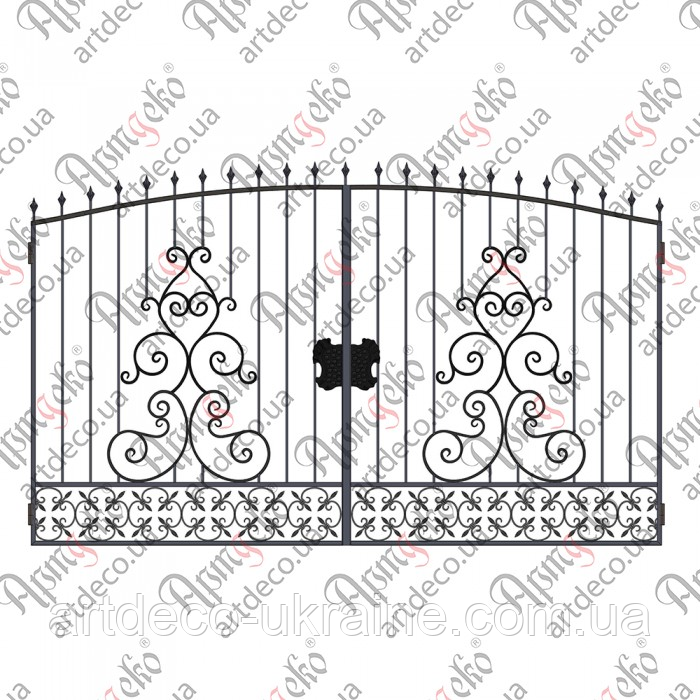 Ковані ворота  2130х3500 (КВ-44) КОМПЛЕКТ ЕЛЕМЕНТІВ, фото 1
