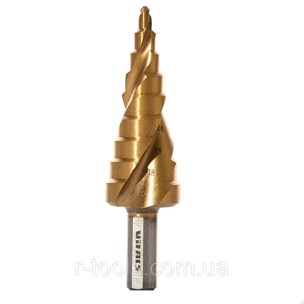 Свердло ступеневе спіральне 4-20 мм Vitals Master 190348