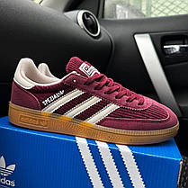 Adidas Spezial Shadow Bordo Velvet жіночі кросівки Адідас Спешіал Бордові вельвет замша демісезон, фото 3